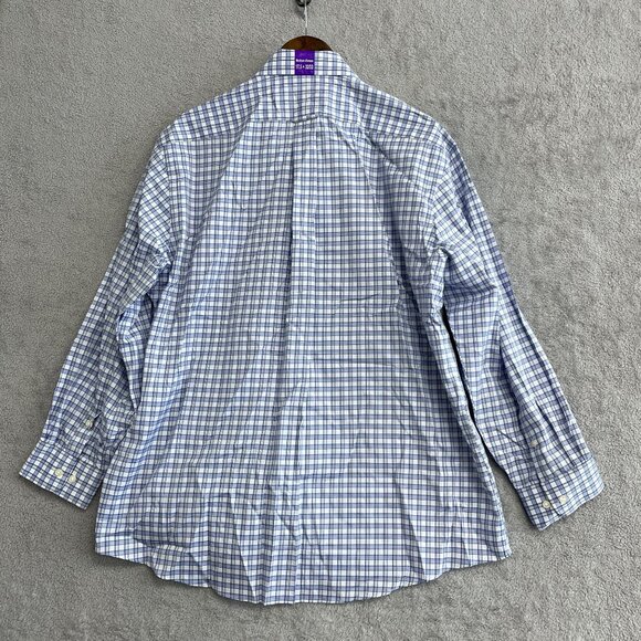NEW Kirkland Signature Men's 17.5 Non-Iron Traditional Fit Dress Shirt Plaid - Picture 3 of 7